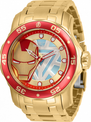 Invicta Marvel クロノグラフ 時計 インビクタ マーベル Invicta Marvel アイアンマン 腕時計 赤