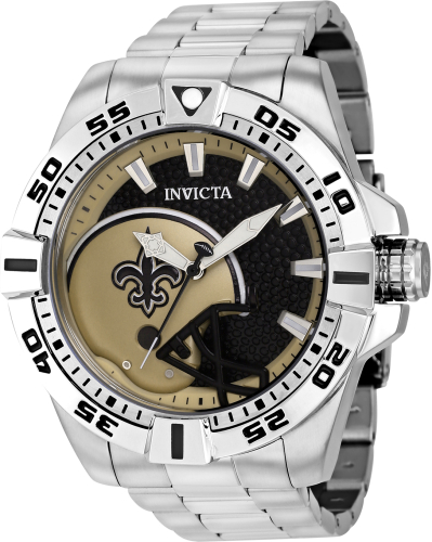 Invicta NFL New Orleans Saints (42156) 51mm Quartz Watch Black Gold W/ Box NEW INVICTA WATCH NFL NEW ORLEANS SAINTS 42156 51MM PC21  main image 2