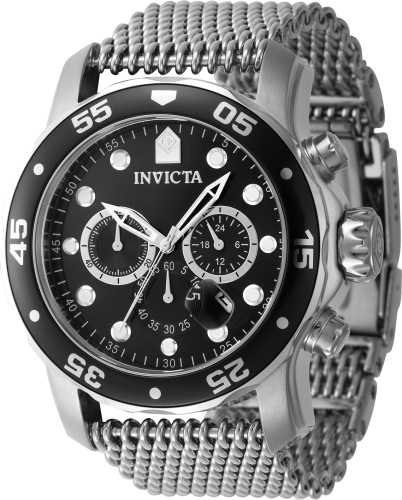 Invicta on sale Pro Diver Chronograph Black Dial Stainless Steel Men's Watch 12992.