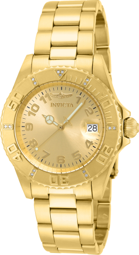New INVICTA Women\'s Pro Diver Wrist Watch 37860 Gold Stainless Crystal Stones Pro Diver model 37860 | InvictaWatch.com main image 4