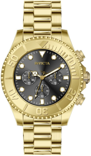 ☆超高級ブランド☆ invicta pro diver 定価11万 クォーツ 時計 200m防水 カレンダー クロノグラフ ゴールド ブルー