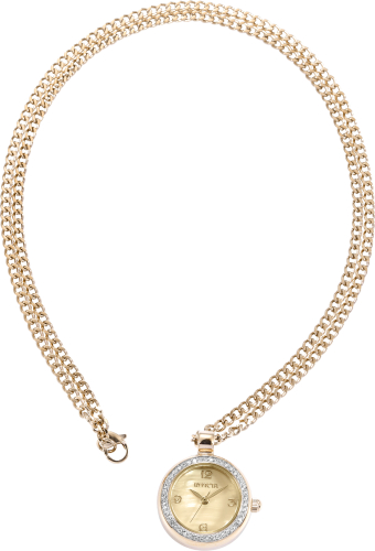 Invicta Mini Angel Women\'s Necklace Watch Mother Pearl Dial 22.5mm Gold (49932) Invicta 49932 Angel Necklace Watch Gold Mother of Pearl Dial  main image 2