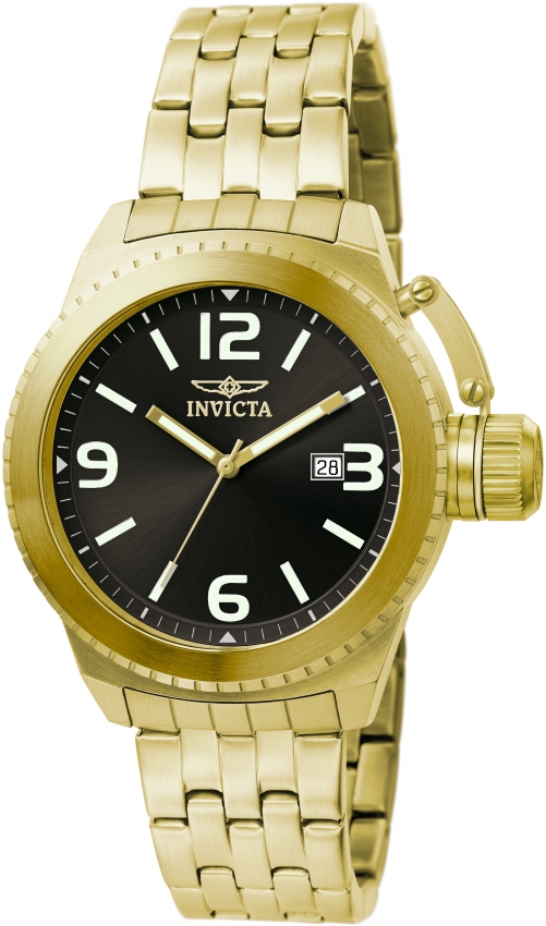Invicta Men's 'Bolt' Quartz Gold and Polyurethane Casual Watch%カンマ% Color:T  メンズ腕時計