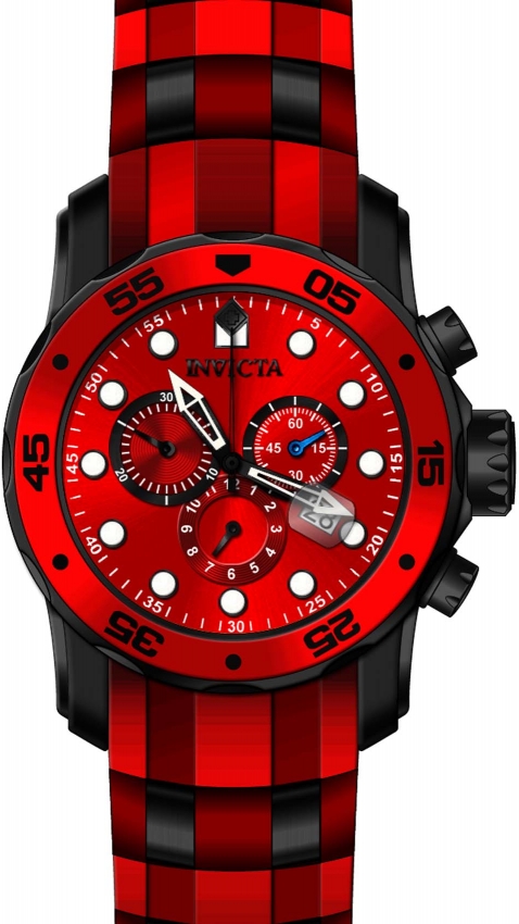 Red invicta mens online watch