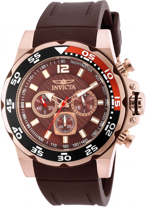 Invicta Pro Diver Chronograph Quartz Grey Dial Poly Strap Men's Watch 20029SYB good