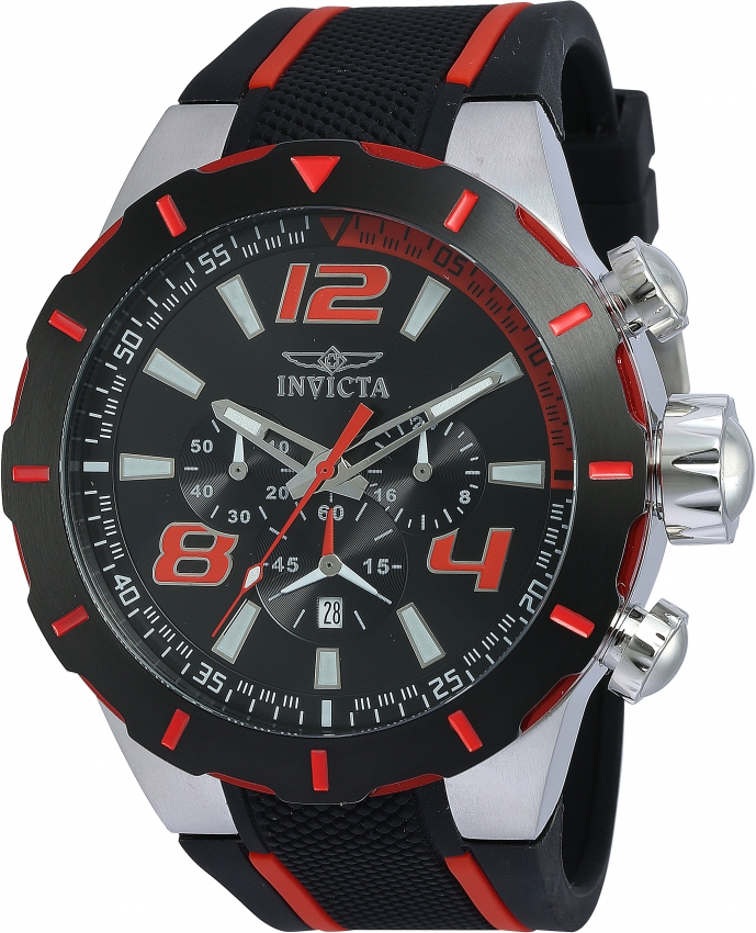 Invicta Men's Bolt Quartz Watch with Stainless Steel and Silicone Stra 