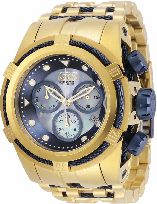 Invicta Men's Bolt Quartz Watch with Stainless Steel and Silicone Stra 