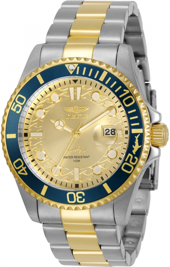 Reloj Invicta Pro Diver 30021 Hombres Acero, oro 43mm Acero