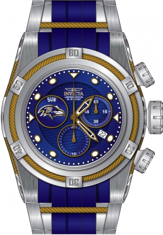 Invicta Nfl Baltimore Ravens Quartz Purple Dial Watch in Metallic for Men