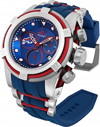 Invicta NFL New England Patriots Men's Watch - 53mm, Steel, Blue, Red (41432)