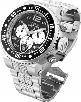 Invicta NFL Las Vegas Raiders Black Dial Men's Watch 35838 886678438730 -  Watches, NFL - Jomashop