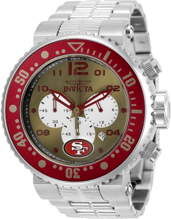 Invicta Nfl San Francisco 49ers Chronograph Quartz Red Dial Watch