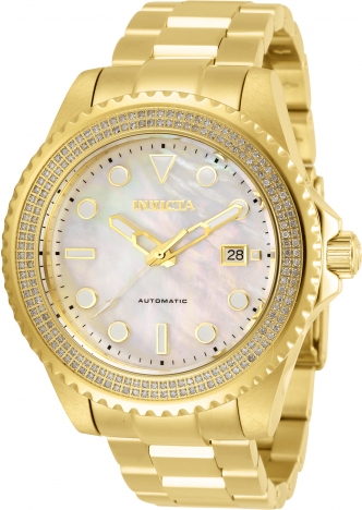 Invicta gold cheap diamond watch