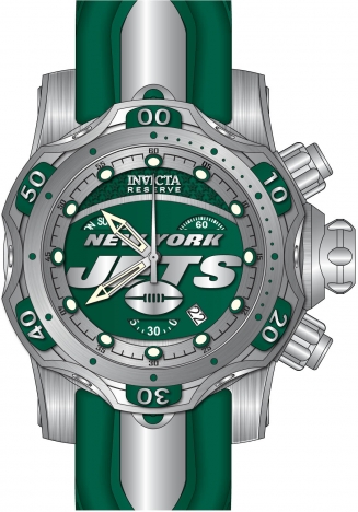 Invicta NFL New York Jets Men's Watch - 52mm, Steel, Green (41550)