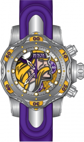 Invicta NFL Minnesota Vikings Purple Dial Men's Watch 35868 886678439034 -  Watches, NFL - Jomashop