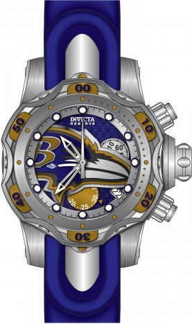 Invicta NFL Baltimore Ravens Men's Watch - 52mm, Purple, Steel (35803)