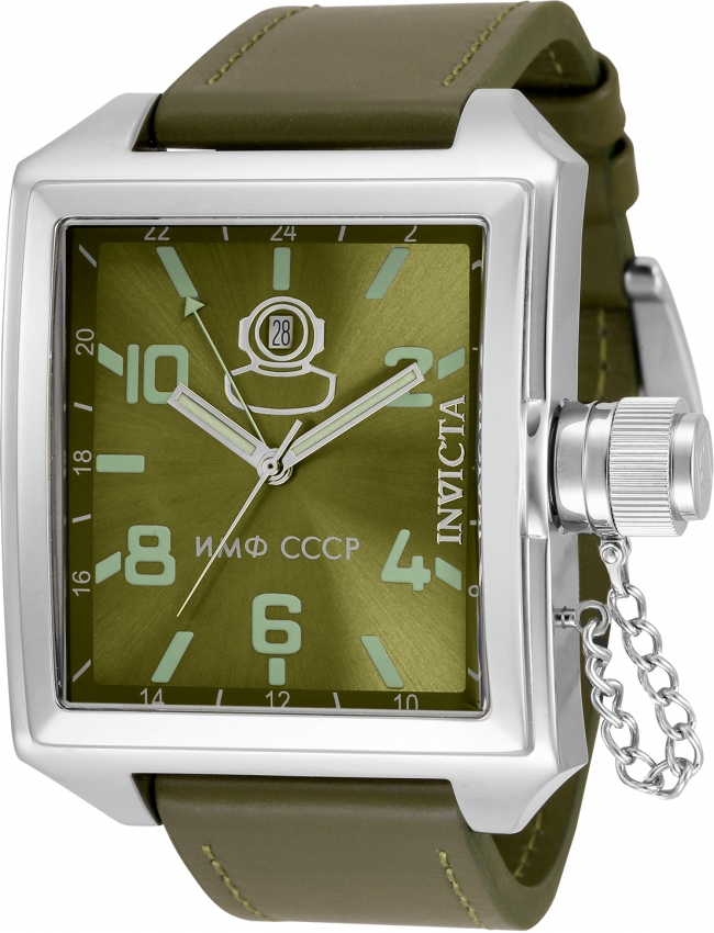 低価格の Invicta Men's Watch Russian Diver Swiss Quartz Green Dial 