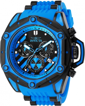 Black and shop blue invicta watch