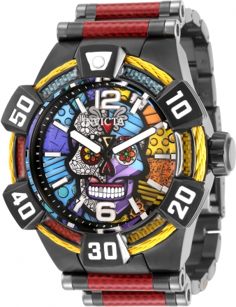 Invicta Britto Men's Watch - popular 52mm, Black, Yellow (33520)