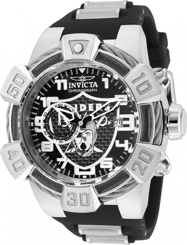 Invicta Men's 36937 NFL Las Vegas Raiders Quartz 3 Hand Black, Grey, White  Dial Watch - Walmart.com
