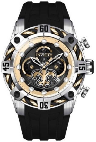 Invicta NFL New Orleans Saints Ivory Dial Men's Watch 35800