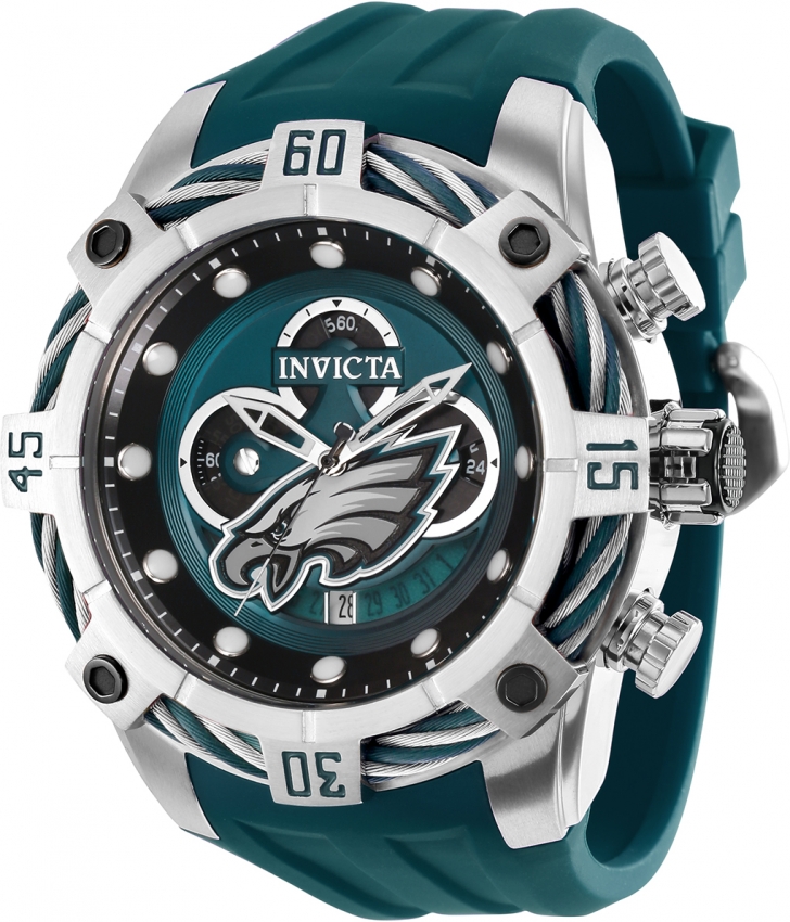 Invicta NFL Seattle Seahawks Men Silver-tone Dial Men's Watch 35869  886678439041 - Watches, NFL - Jomashop