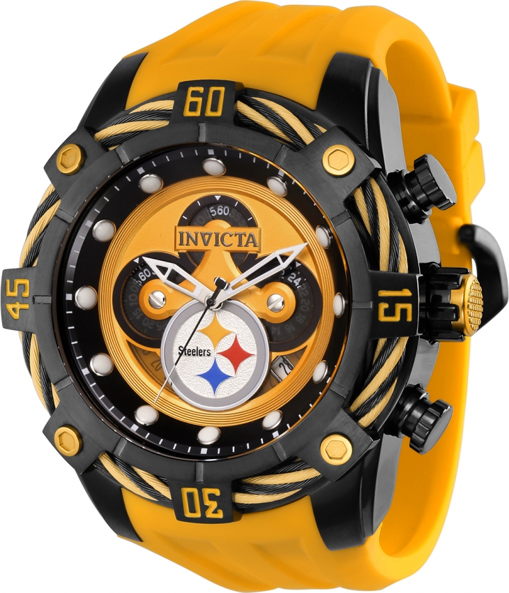 Pittsburgh Steelers Mens Quartz Analog President Watch - Detroit Game Gear