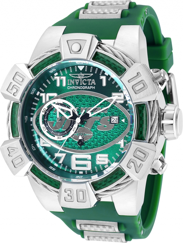 Invicta NFL New York Jets Men's Watch - 52mm, Steel, Green (41918)