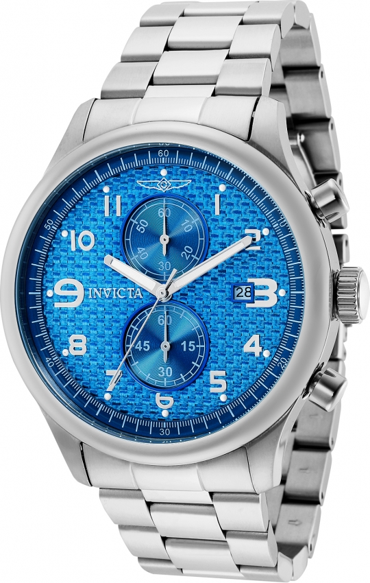 Invicta 48mm Pro Diver Quartz Chronograph Blue Glass Fiber Bezel Bracelet  Watch 