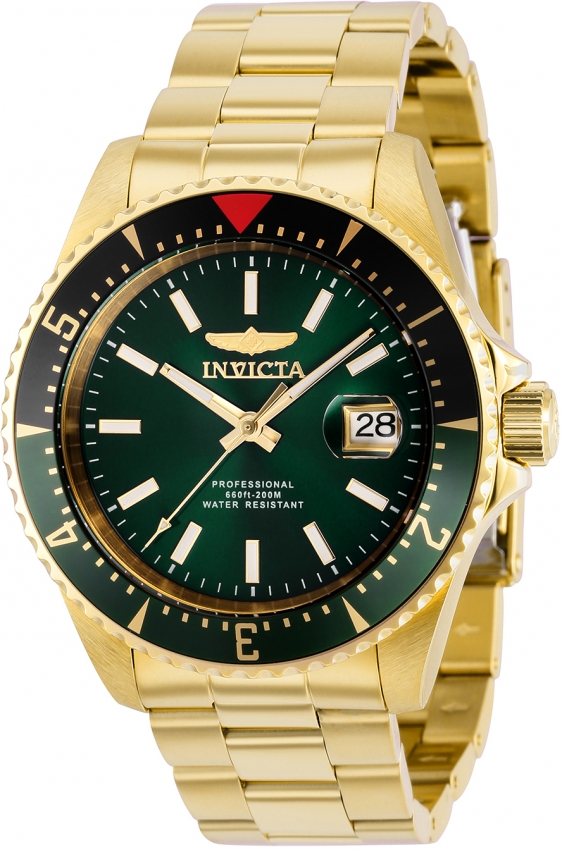 Invicta gold shop and green watch