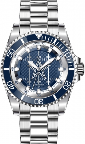 Invicta NFL Dallas Cowboys Quartz Silver Dial Men's Watch 36914