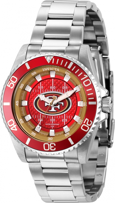 Invicta Nfl San Francisco 49ers Quartz Red Dial Watch For