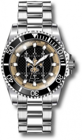 Invicta Women's 36940 NFL New Orleans Saints Quartz 3 Hand Black