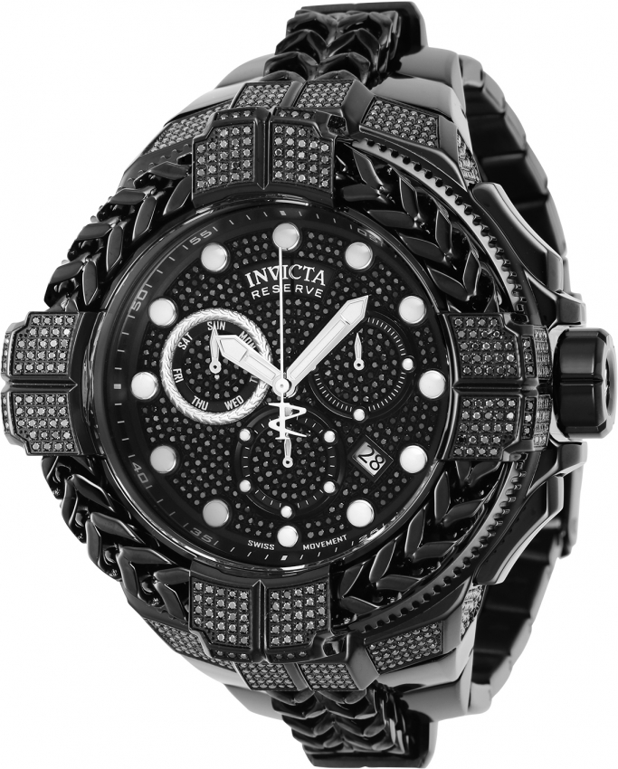 Invicta black hot sale diamond watch