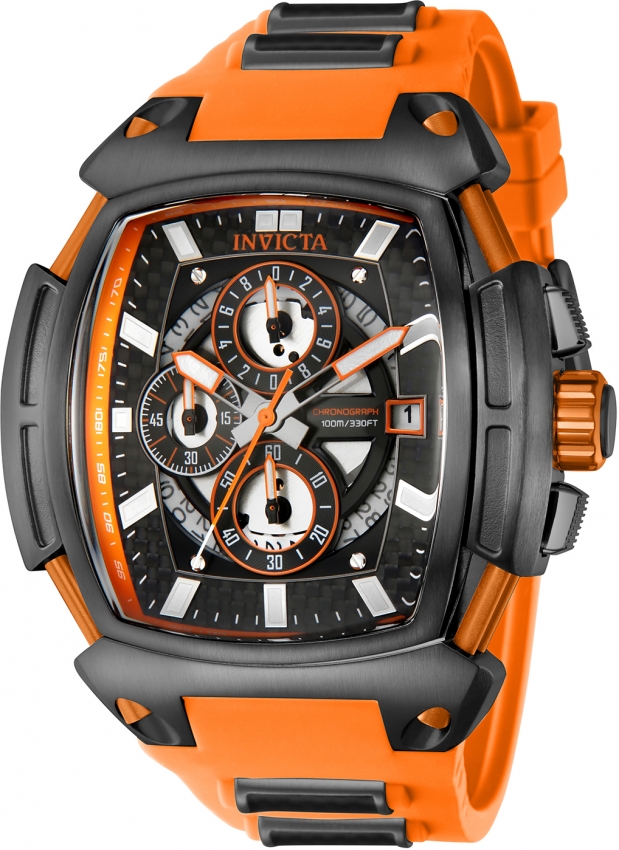 Invicta S1 Rally Diablo Quartz Swiss .Men's buying 42mm Orange Watch 25937 VGC