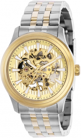 Invicta men's skeleton discount watch