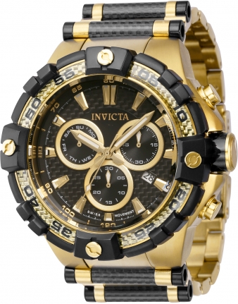 Invicta Men´s Bolt 54mm Stainless Steel， Carbon Fiber Quartz