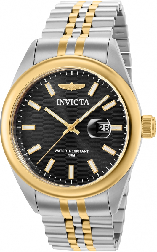 Invicta aviator Men’s quartz heavy duty 38413 swiss Gold tone & black NEW popular