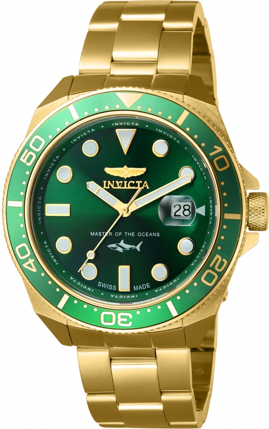 Invicta pro diver gold green best sale