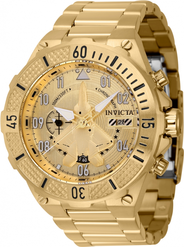 Invicta on sale aviator gold