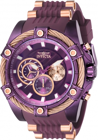 Invicta Bolt Men's Watch - 52mm, Rose Gold, purchases Purple (28017)