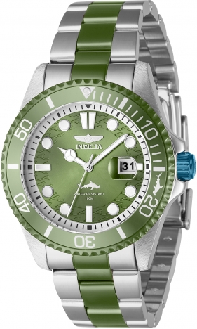 INVICTA Pro Diver Men's 43mm Stainless Steel Green Green dial PC32