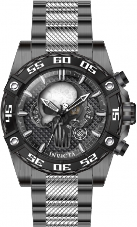 Buy Invicta 37686 Black Dial with Gold Band Marvel Punisher Men's Watch -  52mm, Gold Online at desertcartINDIA