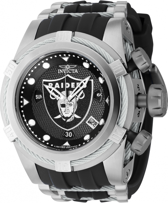 Invicta NFL Las Vegas Raiders Quartz Black Dial Men's Watch 41473