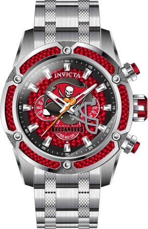 Invicta NFL Tampa Bay Buccaneers Chronograph Quartz Red Dial Men's Watch 41811