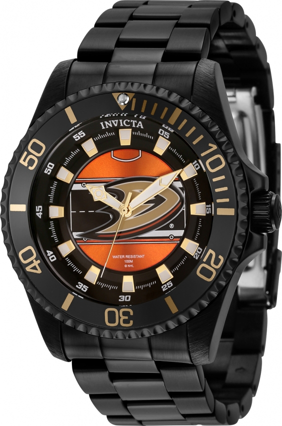 Black and clearance orange invicta watch