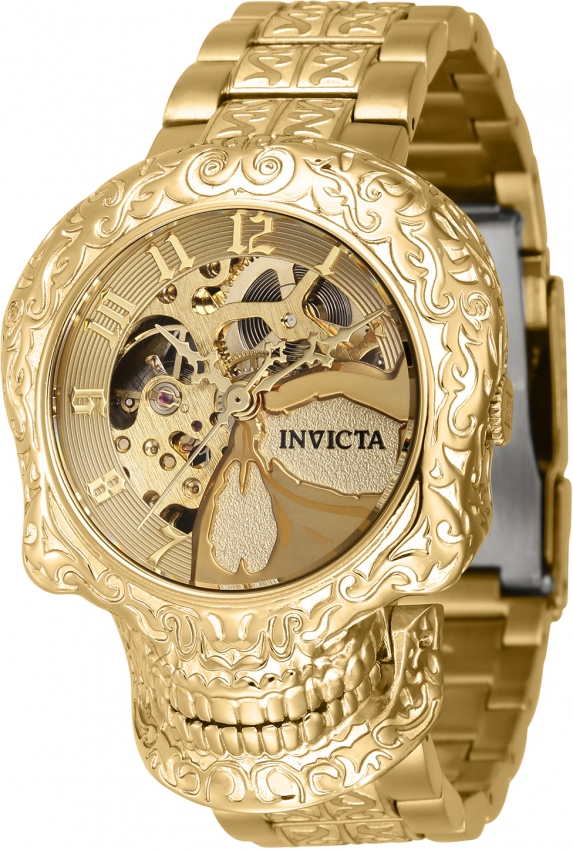 INVICTA 腕時計 42773 ARTIST 自動巻き スカル ゴールド-