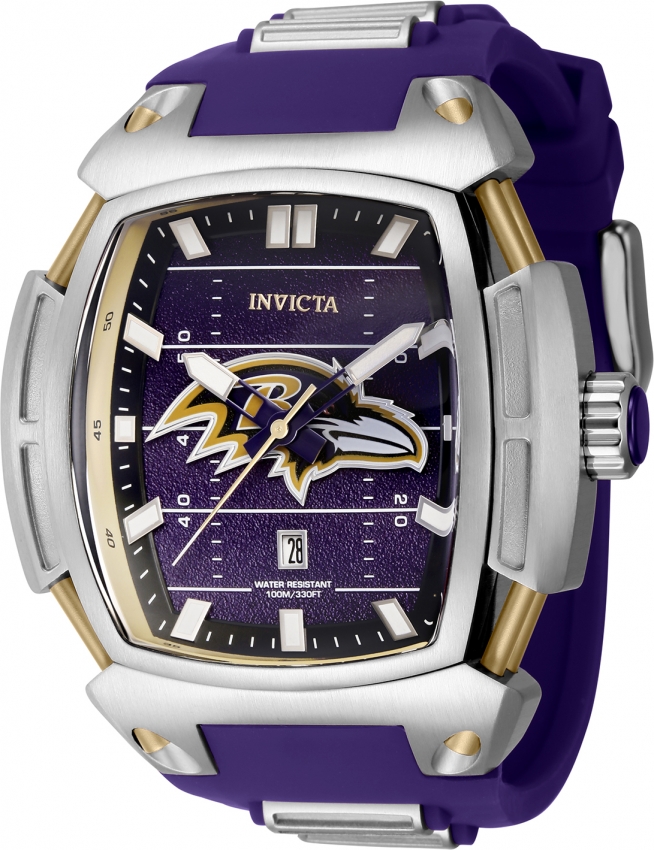 Invicta Nfl Baltimore Ravens Quartz Purple Dial Watch in Metallic for Men