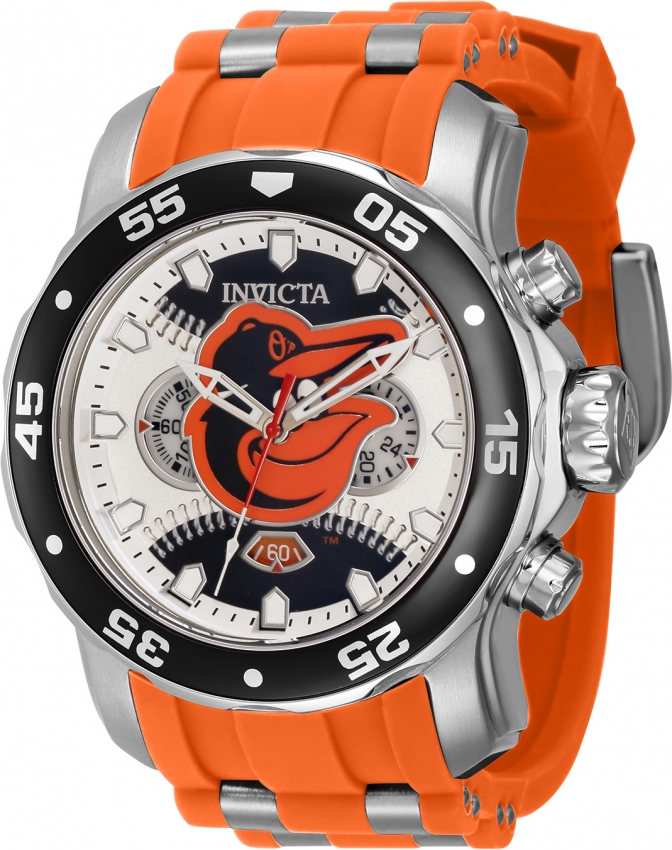 Orange invicta 2024 mens watch