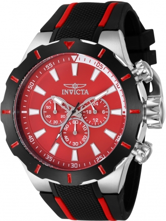 Invicta red and online black watch